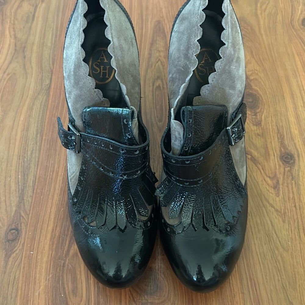 ASH black and taupe booties spats style 39 8.5 - Picture 1 of 6